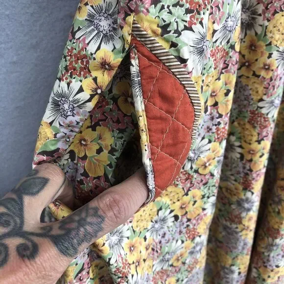 Vintage Anna Belinda Womens Dress Boho Hippie Cottage Brown Small S - Picture 5 of 12